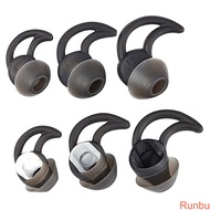 Runbu-3 Pairs Silicone Earplugs Wireless In-ear Earphones Earbuds Low Noise Earbuds Replacement for BOSE QC30/QC20