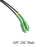 3M/10M/20M/30M/40M/50M Fiber Optic Pigtail APC 2SC Optical Cable 2-Core Single-mode Simplex Indoor Patch Cord Wire