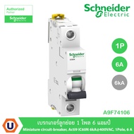 Schneider A9F74106 Miniature circuit-breaker Acti9 iC60N 6kA@400VAC 1Pole 6 A