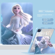 【 360 ° Rotation 】 For iPad Pro 11 2021  Cartoon Ice and Snow Edge iPad 10Air 4 Air 5 Anti drop Acrylic Hard Case iPad Air3 Pro 2017 with Pen Slot iPad Protection Case