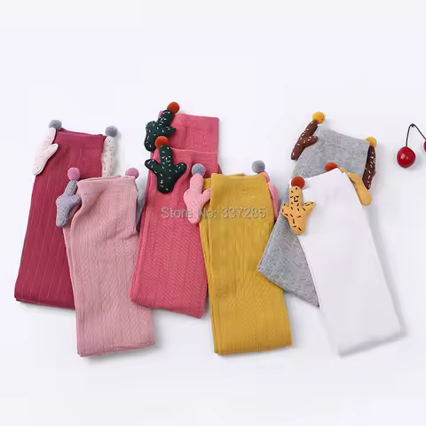 Baby Girls warmer Knee High Socks cactus design child Over Knee Long Socks cotton princess ankle sho