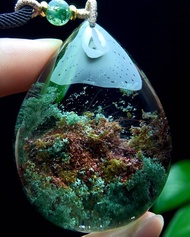 極品巴西天然發晶彩幽靈水滴吊墜連連發  高級品質 幽靈顏色漂