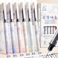 University Image Straight Liquid Rollerball Pen High-Value Quick-Drying Needle Tip Gel Brush Questio