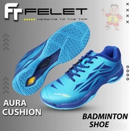 Felet Original Badminton Shoes Kasut Badminton Aura Cushion Blue