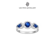 Lee Hwa Jewellery Luxurion Trio Royal Sapphire Diamond Ring