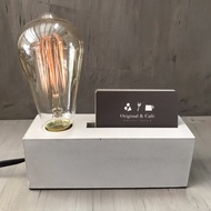 曙MUSE 長形名片水泥桌燈 LED燈 鎢絲燈泡 USB燈 擺飾