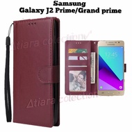 SAMSUNG GALAXY J2 PRIME FLIP LEATHER CASE PREMIUM-FLIP WALLET CASE KULIT UNTUK SAMSUNG GALAXY J2 PRIME - CASING DOMPET-FLIP COVER LEATHER-SARUNG BUKU HP