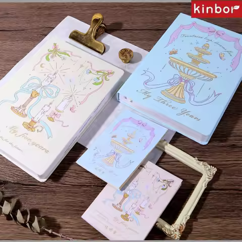 Kinbor 5/3-Year Journal Book One Page A Day Portable A5 Diary Fountain Unique Cover Travel Notebook 