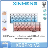 Xinmeng X98ProV2 Three-mode wireless mechanical keyboard Bluetooth 2.4 Customized high appearance le