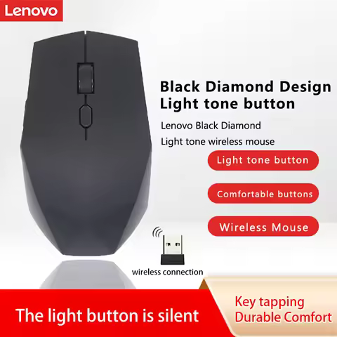 Mouse Lenovo Mouse Black Diamond 2 Mouse Silent Mouse Wireless Mouse Cool Office Mouse Black