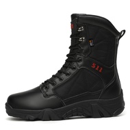 Tactical Boots 511 Black Leather Material with panel Durable Waterproof Army Men's Tactical Boots Ou