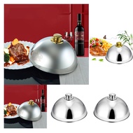 Stainless Steel Cloche Plate Platter Domed Cover Serving Dish