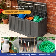 Home outdoor storage box garden yard debris storage cabinet with keyhole dustproof multi-purpose lar
