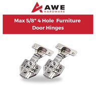 AWE 5/8" Door Hinges 4 Hole Max Furniture Cabinet Hinge Soft Close Hydraulic Ensel Kabinet Engsel Pintu H48A