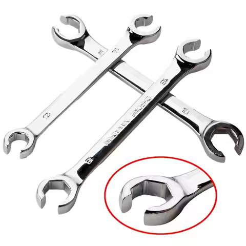 Double Head Oil Pipe Wrench Hex Open-end Spanner Oil-pipe Flare Nut Wrench Automotive Maintenance Ma