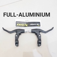 SEPASANG HANDLE REM SEPEDA FULL ALLOY BRAKE LEVER TUAS REM TREX ALUMINIUM SEPEDA MTB LIPAT SELI HANDLE REM TREX BRAKE LEVER TREX