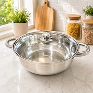 Carote Stainless Steel Casserole Pot 27cm w/ Lid Non-Induction 5L Cookware
