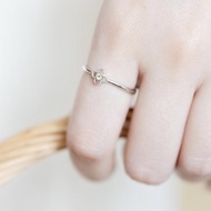 橄欖石925純銀幸運草戒指