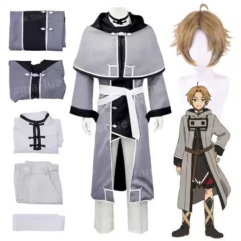 Anime Rudeus Greyrat Cosplay Mushoku Tensei Cosplay Costumes Tops Pants Cape Greyrat Rudeus Suits Wi