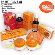 RDL PAKET 5IN1 - Cream Siang Dan Malam - Sabun - Serum - Toner Clariderm No 03