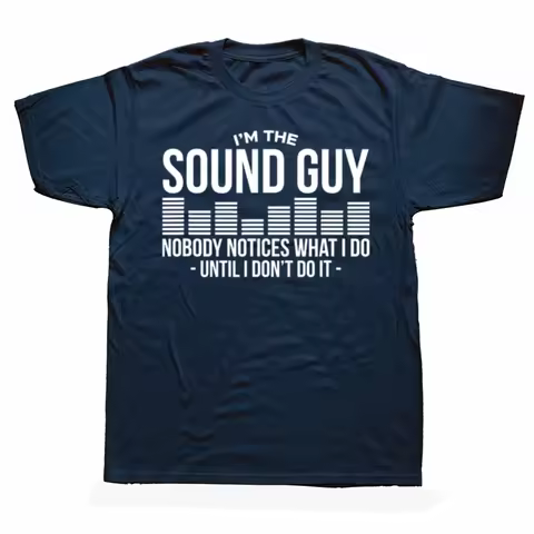 Funny Sound Guy Audio Engineer Cotton T-shirts Men Women's Fashion Casual Loose Oversized Sound Engi