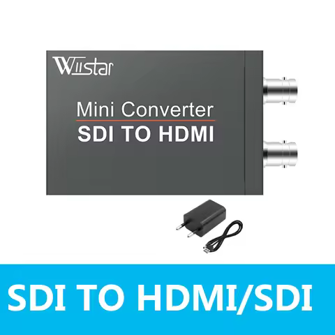 SDI to HDMI Converter, SDI to HDMI Audio De-embedder Support 3G-SDI, HD-SDI, SD-SDI SDI Loopout (Bla