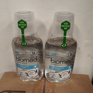 Russia Imported Biomed White Coconut Oil Fresh Fluoride-Free Alcohol-Free Mouthwash 8.16