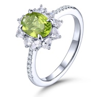 1.3 Carats Silver Ring 925 Original Natural Chrome Diopside Ring Green Gemstone Silver Ring With Sto