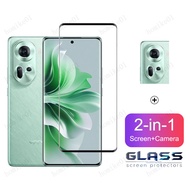 OPPO Reno 11 5G Tempered Glass for OPPO Reno 11 10 Pro Plus Pro+ 8T 8Z 7Z 6Z 8 7 6 5 5G 4G 2 in 1 Full Cover Camera Lens Glass Screen Protector Glass Film