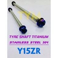 ORI THAI KING DRAG Y16ZR Y15ZR FRONT REAR TYRE SHAFT TITANIUM GOLD