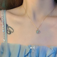 Dream Planet Universe Astronomy Globe Saturn Necklace Earth Globe Artificial Opal Planet Necklace