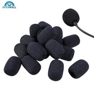 OPENMALL 10Pcs Black Mic Protector Replacement Headset Foam Covers Windscreen Windshield Sponge Cove