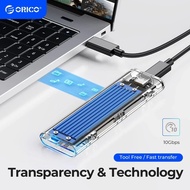 ORICO M2 SSD Case NVME SSD Enclosure M.2 to USB Type C Transparent Hard Drive Enclosure for NVME PCI