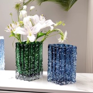 Finland Frozen Glacier Style Transparent Influencer Vase Ornaments Nordic Style Living Room Glass Fl