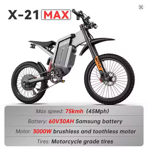Top New 2026 Promo Sales For Brand New Original EKX X21 Max Electric Motorcycles 3000W Brushless Gea