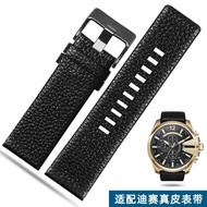 Suitable for Diesel Diesel Genuine Leather Watch Strap Men DZ4323/DZ1657/DZ4318 Lychee Pattern Leath