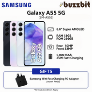 【12GB + 256GB】Samsung Galaxy A55 5G (A556) With 15W Fast Charging PD Adapter - 6.6 inch - Android Sm