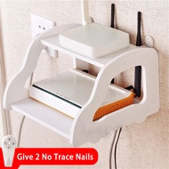 Telephone Router Box Storage Rack Wifi Wall Mounted Shelf White Wall Shelf Shelf