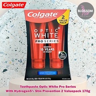 Colgate - Toothpaste Optic White Pro Series With Hydrogen5% 2 pack 170g ยาสีฟันออปติกไวท์เทนนิ่ง ไฮโดรเจนเปอร์ออกไซต์5%