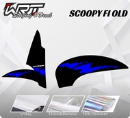 Striping Scoopy FI Old-Stiker Decal Scoopy FI Lama 2013-2016 Simpel Retro (Sudah Terpotong)