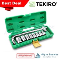 TEKIRO 1/2" Drive Socket Set (6 points) 10 pcs SC-SE0604