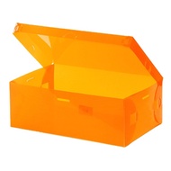 Transparent Shoe Box 28.5 x 10 x 18.5 cm - Orange