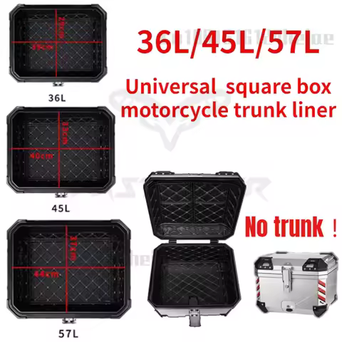 36L/45L/57L Square Box Motorcycle Trunk Liner Universal Electric Vehicle Tailbox Detachable Cushion 