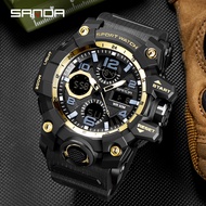 SANDA New Listing Original Mens Watch Sports Waterproof Watch Super Bright Fashion Luxury LED Outdoo