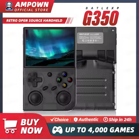 BATLEXP G350 Handheld Game Console 3.5'' IPS Screen Linux System Dual Joystick Vibration Motor Handh