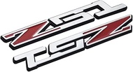 2Pcs Z51 Emblem Badge 3D Nameplate Letter Replacement For C5 C6 C7 Corvette (Chrome/Red)