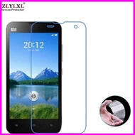 Tempered glass iphone Xiaomi MI 2, MI 2S Transparent glass grinding edge with a towel.