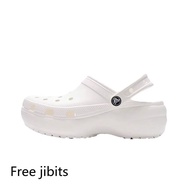 Crocs classic platform clog sandals forwoman with free jibits(4cm heels)