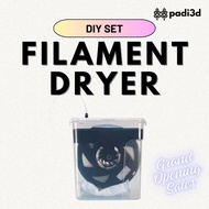 DIY Filament Dryer Box Storage. 3D printing Accessory. Case Filament Drying with Hygrometer
