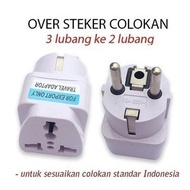 OVER PLUG Universal Travel Adapter Plug 3 to 2 Legs